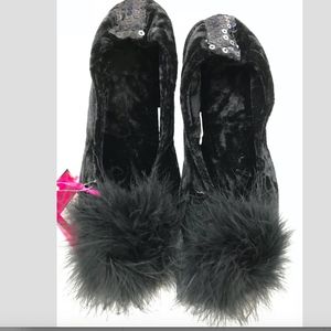 Ballet Slippers Velvet Feather Sleep Mask Set NWT
